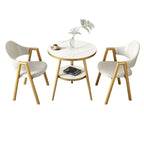 ArvionFurn Round Table & Chairs Set for Cafés, Offices & Home Spaces, Multiple Colors Available