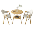 ArvionFurn Round Table & Chairs Set for Cafés, Offices & Home Spaces, Multiple Colors Available