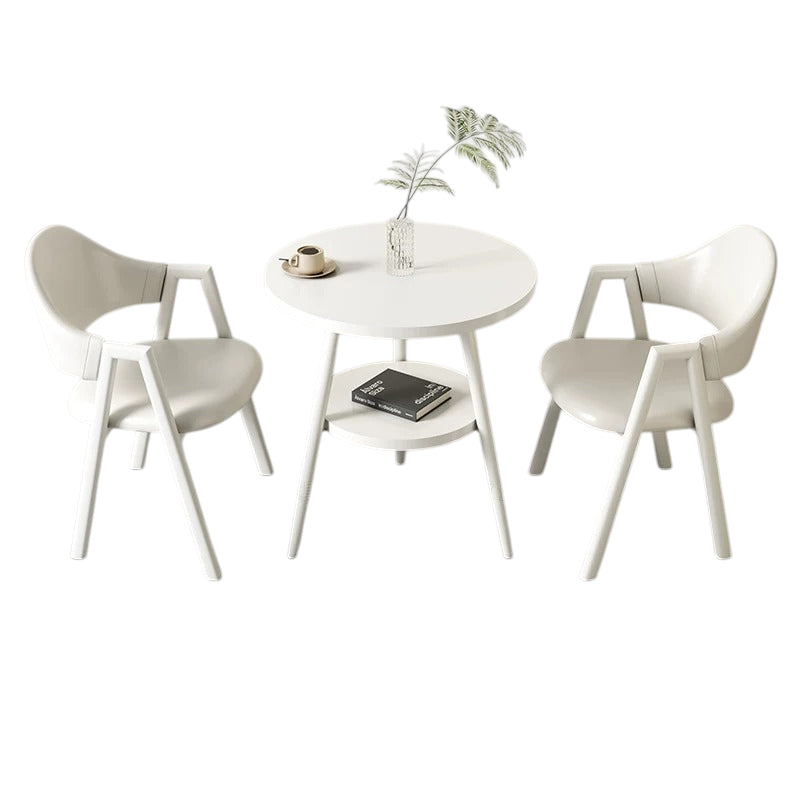 ArvionFurn Round Table & Chairs Set for Cafés, Offices & Home Spaces, Multiple Colors Available