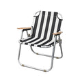 ArvionFurn Striped Folding Camping Chair Portable Outdoor Fishing Stool