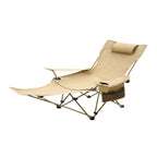 ArvionFurn Adjustable Folding Lounge Chair with Footrest for Camping, Fishing & Beach