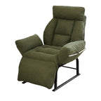 ArvionFurn Lazy Sofa Chair with Casters, Soft Plush Fabric and High Resilience Foam Support