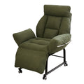 ArvionFurn Lazy Sofa Chair with Casters, Soft Plush Fabric and High Resilience Foam Support