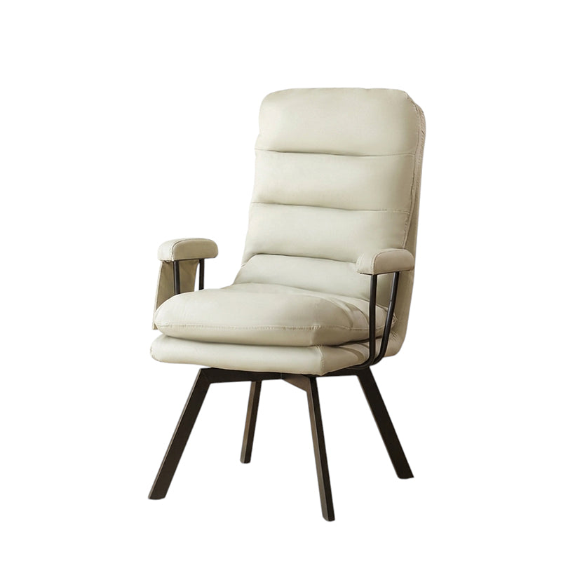 ArvionFurn Ergonomic Office Chair with Cat Scratch Resistant Leather, 360° Swivel and Full Body Support