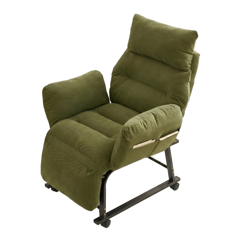 Foldable Recliner Chair with Footrest Office Lazy Sofa Bed Chair