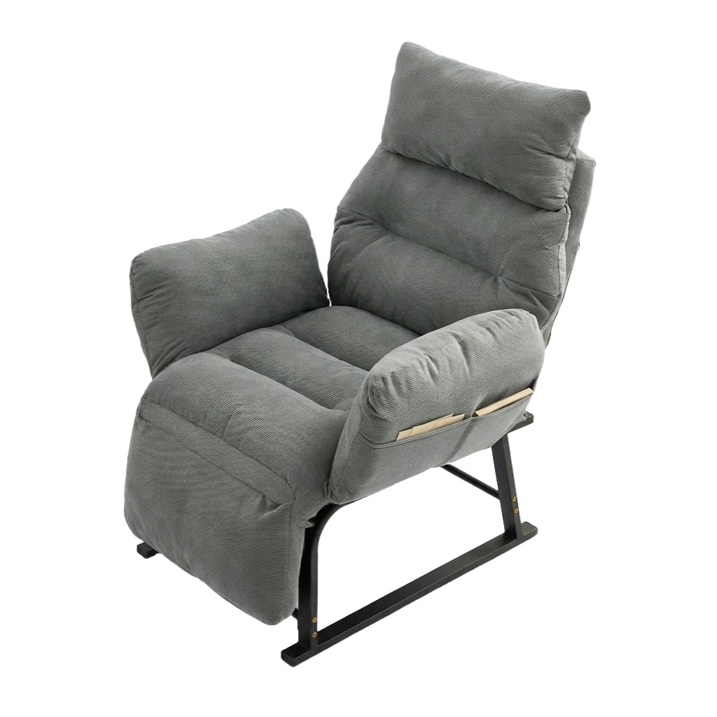 Foldable Recliner Chair with Footrest Office Lazy Sofa Bed Chair