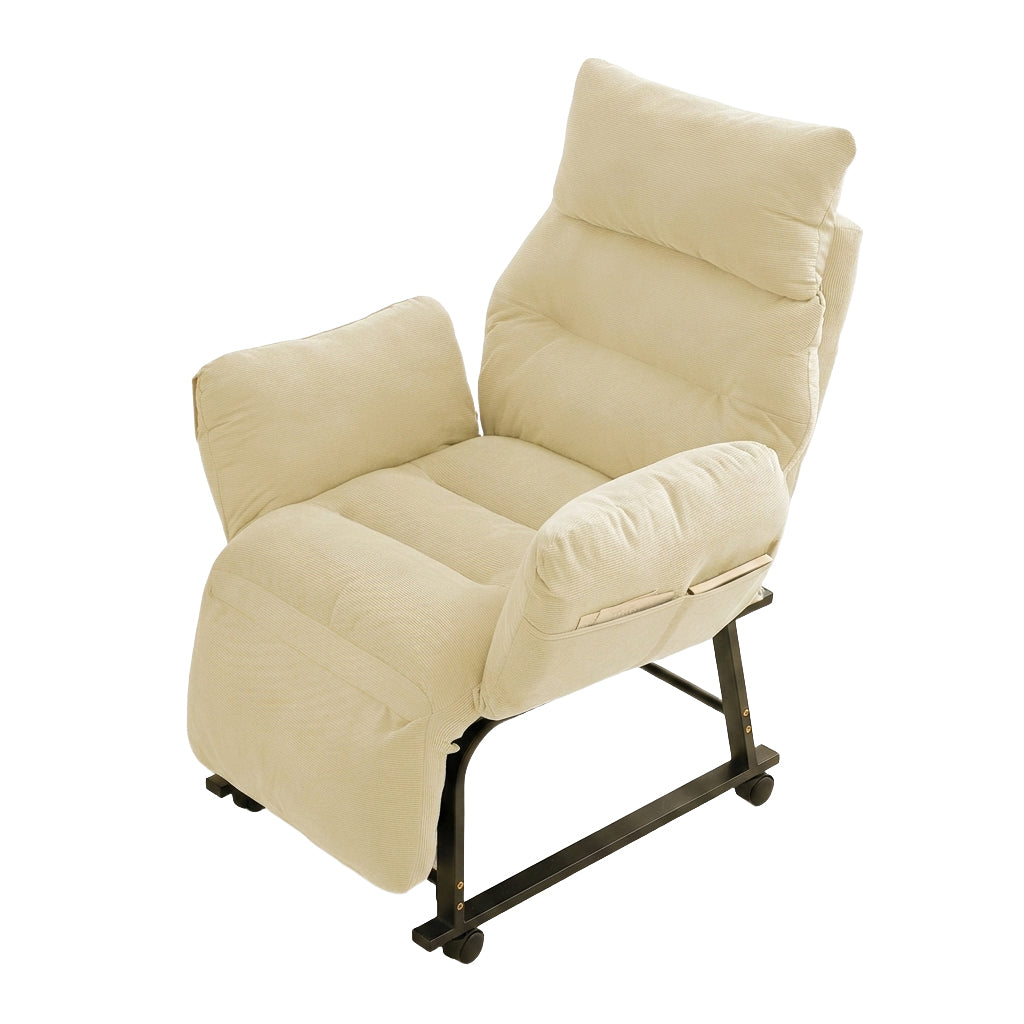Foldable Recliner Chair with Footrest Office Lazy Sofa Bed Chair