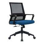ArvionFurn Modern Mesh Office Chair - Sled Base, Fixed Armrests, Foam Seat | Includes 2 Bar Chairs