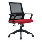 ArvionFurn Modern Mesh Office Chair - Sled Base, Fixed Armrests, Foam Seat | Includes 2 Bar Chairs