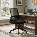 ArvionFurn Modern Mesh Office Chair - Sled Base, Fixed Armrests, Foam Seat | Includes 2 Bar Chairs