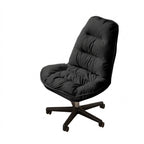 ArvionFurn Armless Office Chair with High-Resilience Foam, Stain-Resistant Fabric & Nylon Base