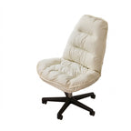 ArvionFurn Armless Office Chair with High-Resilience Foam, Stain-Resistant Fabric & Nylon Base