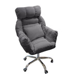 ArvionFurn Reclining Lounge Chair with Ottoman & Cushion, Gray or Beige, for Home & Bedroom