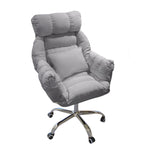 ArvionFurn Reclining Lounge Chair with Ottoman & Cushion, Gray or Beige, for Home & Bedroom