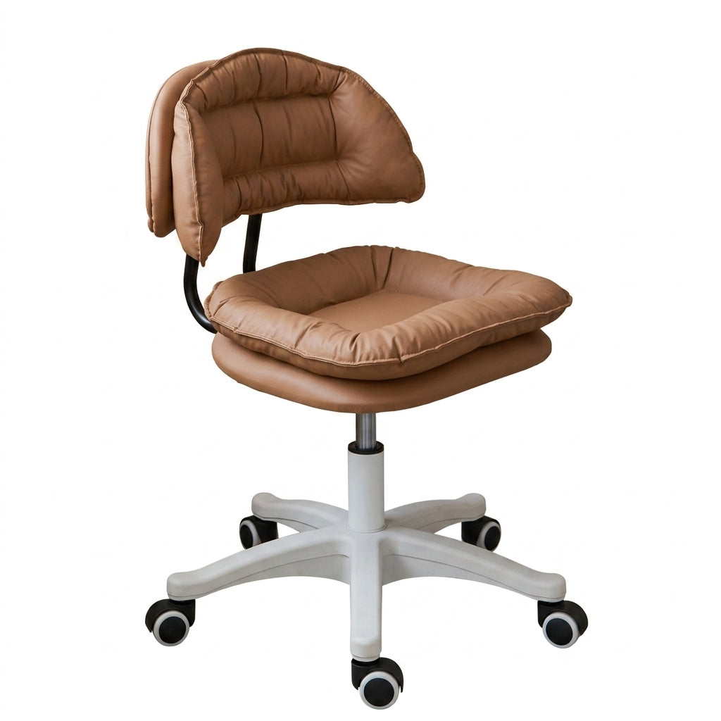 Height Adjustable Swivel Stool with Wheels for Salon Makeup Chair