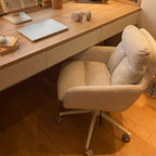 ArvionFurn Adjustable Office & Lounge Chair with 30° Reclining Backrest, Steel Legs, Foam & Fiberfill