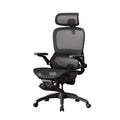 Ergonomic Office Chair with Footrest, 360° Swivel, Adjustable Recline and Flip-Up Armrests