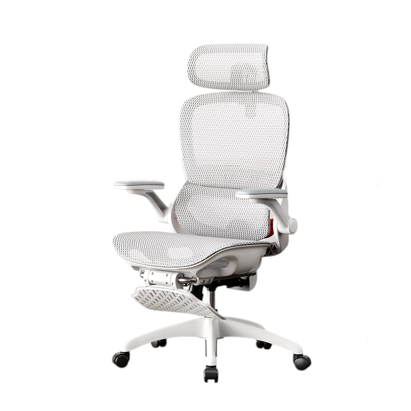 Ergonomic Office Chair with Footrest, 360° Swivel, Adjustable Recline and Flip-Up Armrests