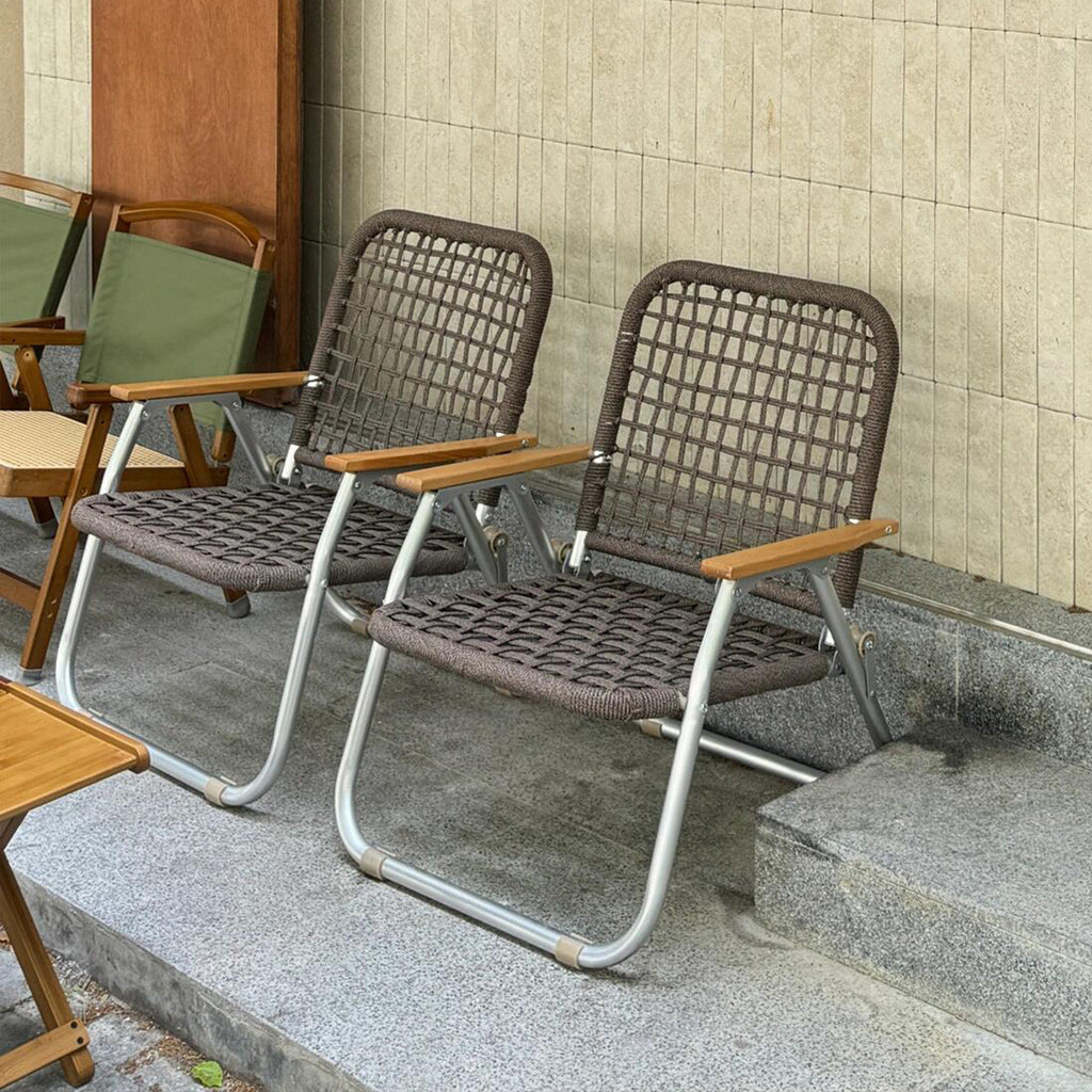 Outdoor Folding Wicker Chair with Aluminium Frame for Patio, Balcony & Camping | ArvionFurn