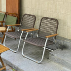 Outdoor Folding Wicker Chair with Aluminium Frame for Patio, Balcony & Camping | ArvionFurn